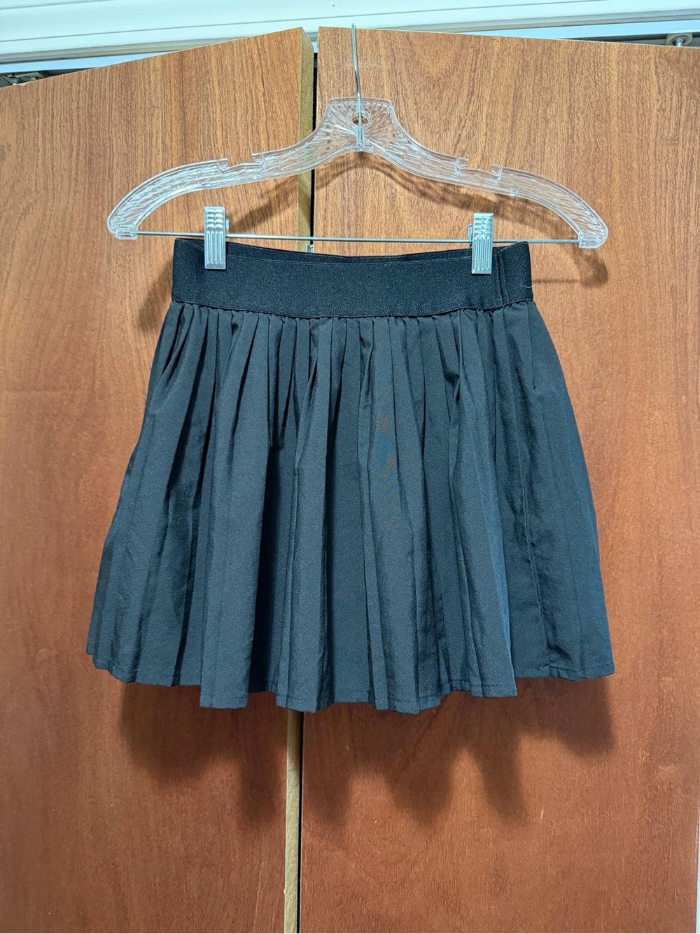 Women's Black Pleated Mini Skort